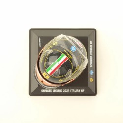 Mini helmet Charles Leclerc Ferrari GP Italia 2024 Winner 1:5