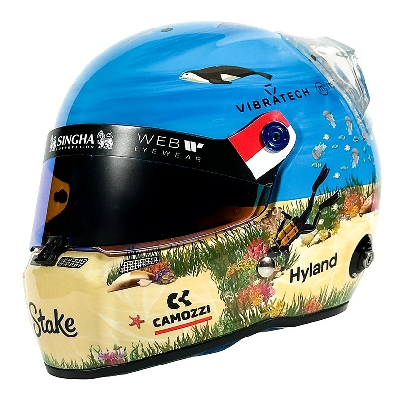 Valtteri Bottas 2024 GP Monaco Mini helmet STILO escala 1:2