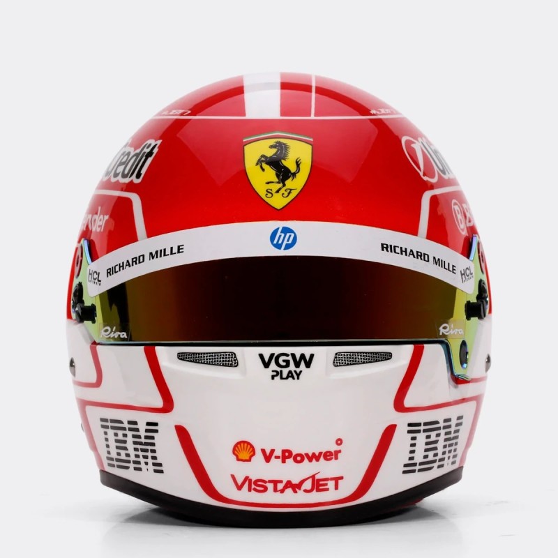 Charles Leclerc 2025 Mini Helmet Bell escala 1:2 Charles Leclerc 2025 Mini Helmet Bell escala 1:2