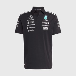 Mercedes-amg f1 adidas 2025 team polo black
