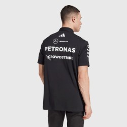 Mercedes-amg f1 adidas 2025 team polo black