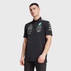 Mercedes-amg f1 adidas 2025 team polo black