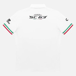 Polo blanco para niño Lamborghini Squadra Corse