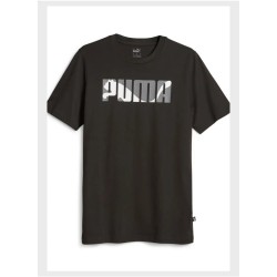 Camiseta Palabras Gráficas Puma Hombre Negro
