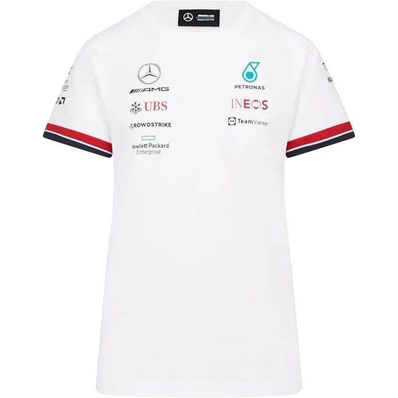 Camiseta Mercedes-Amg Petronas Replica Women's Driver Tee - Blanco