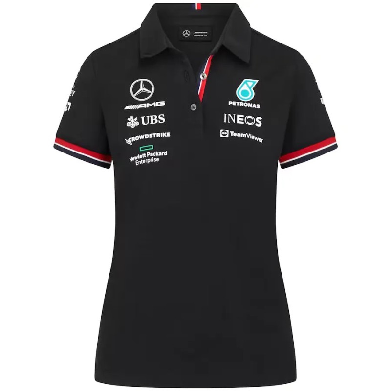 Polo Equipo Mercedes Amg Petronas F1 Negro Mujer