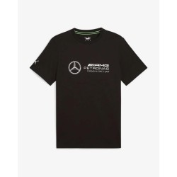 Camiseta Puma Mercedes Amg-F1 Essential Logo Manga Corta Negro
