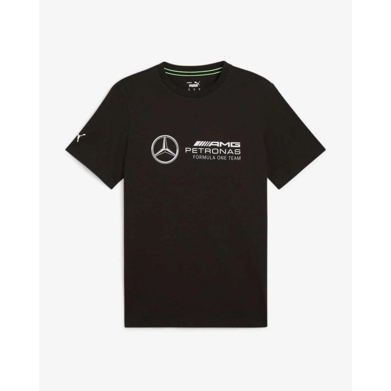 Camiseta Puma Mercedes Amg-F1 Essential Logo Manga Corta Negro Camiseta Puma Mercedes Amg-F1 Essential Logo Manga Corta Negro