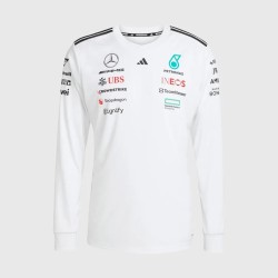 Adidas 2025 Long Sleeve Driver T-shirt Mercedes-AMG F1