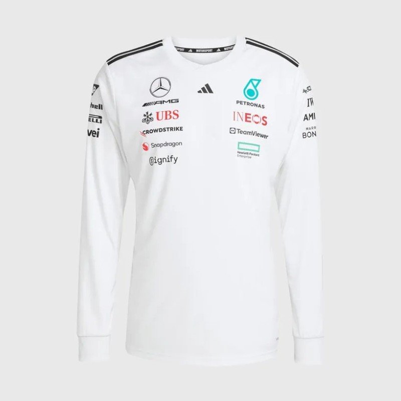 Adidas 2025 Long Sleeve Driver T-shirt Mercedes-AMG F1 Adidas 2025 Long Sleeve Driver T-shirt Mercedes-AMG F1