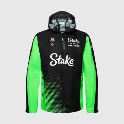 Equipo Stake F1 Chaqueta de Lluvia Hombre Negra/Verde