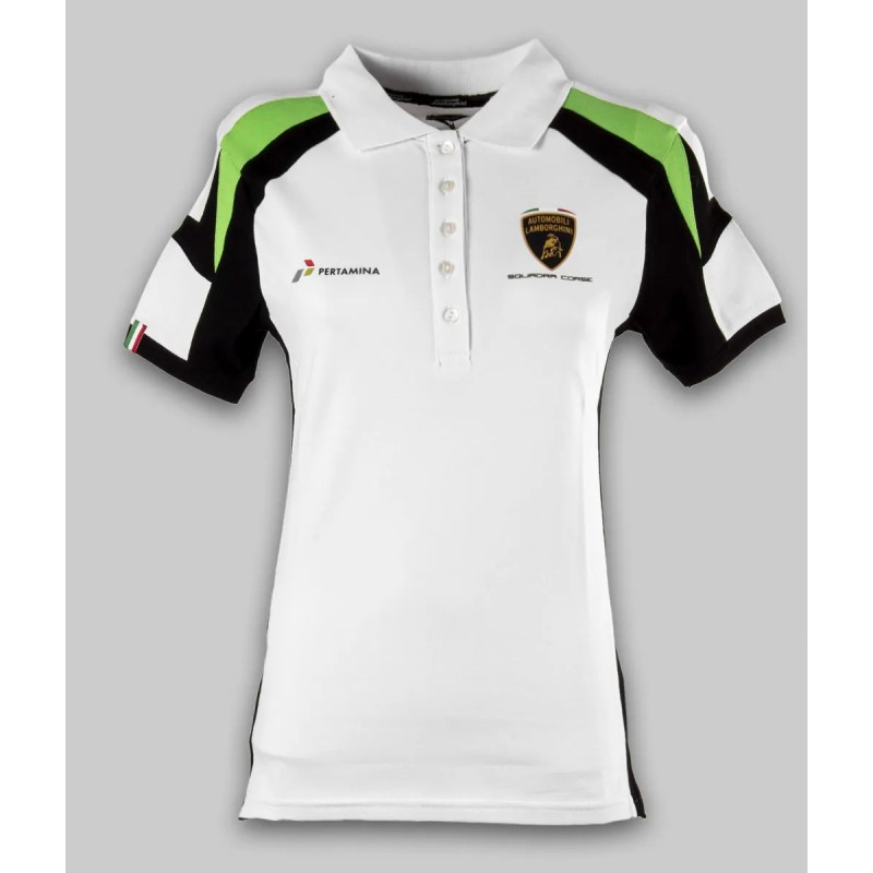 Polo Lamborghini Squadra Corse Bianca Mujer Polo Lamborghini Squadra Corse Bianca Mujer