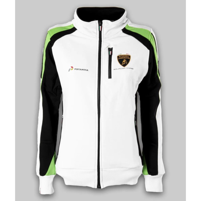 Felpa Lamborghini Squadra Corse Mujer Blanca