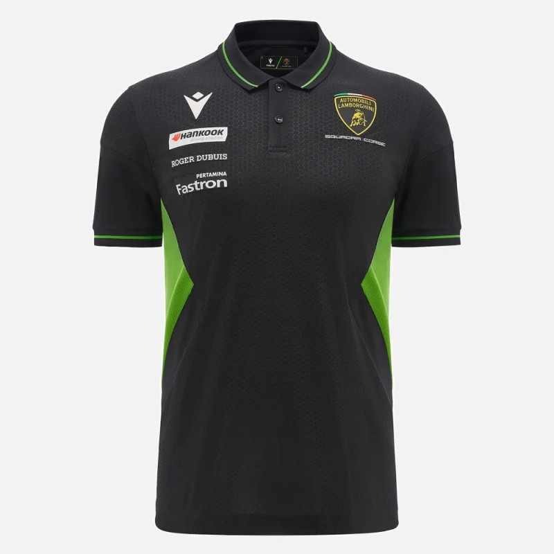 Automobili Lamborghini Squadra Corse Polo Negro Para Hombre