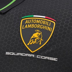 Automobili Lamborghini Squadra Corse Polo Negro Para Hombre