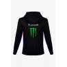 VR46 Sudadera con capucha completa para hombre en negro
