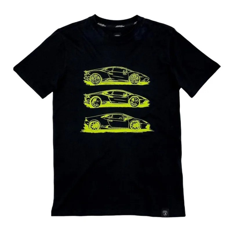 Camiseta Lamborghini Swinger Hombre Negra Camiseta Lamborghini Swinger Hombre Negra