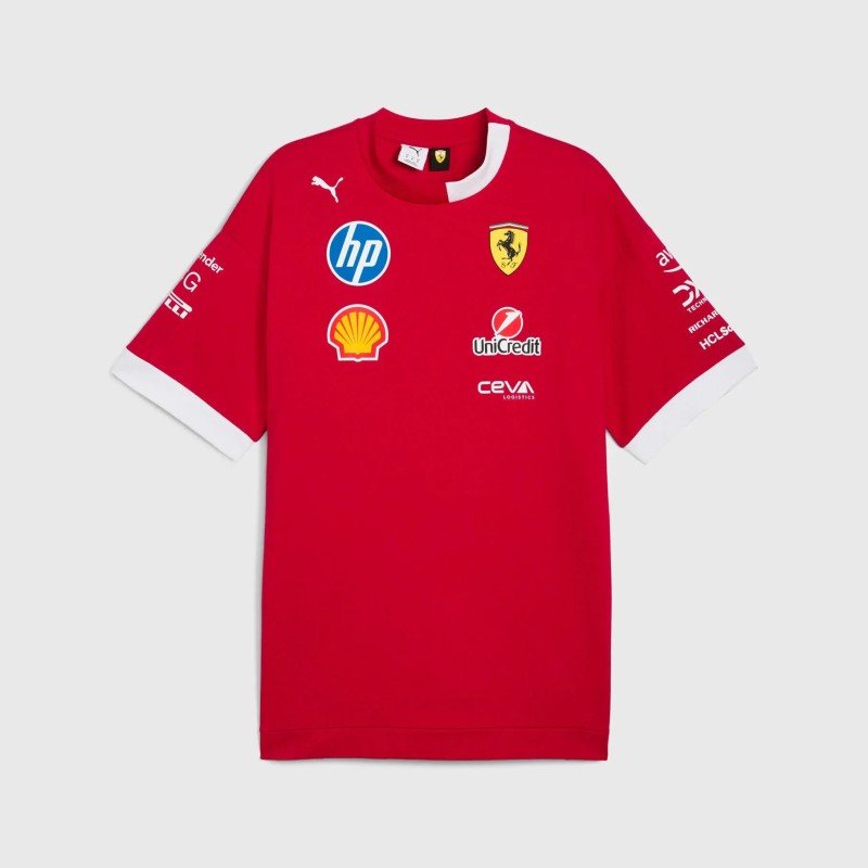 Camiseta Oversized de Pilotos Ferrari