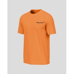 McLaren Hombre All Cities SS Silicona Lavada Camiseta - Naranja Quemada