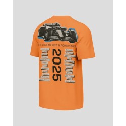 McLaren Hombre All Cities SS Silicona Lavada Camiseta - Naranja Quemada