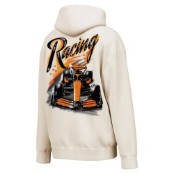 McLaren Mens Drive Fast Pullover Silicone Washed Hoodie