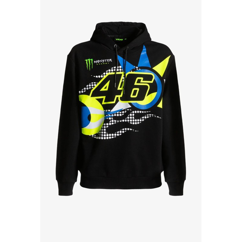 Vr46 Monster Mens Dual Hoodie Black