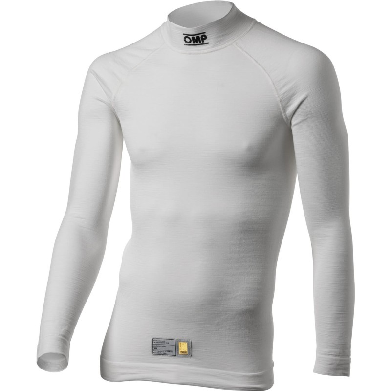 OMP Tecnica Evo long sleeve shirt for FIA driver white color
