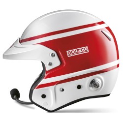 Sparco RJ-i casco jet FIA color rojo/blanco