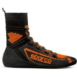 Sparco X-Light+ negra/naranja bota para piloto FIA