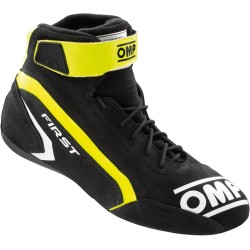 OMP First bota para piloto FIA color antracita/amarillo
