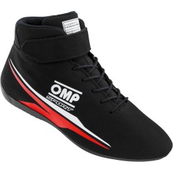OMP Sport bota para piloto FIA color negro/rojo