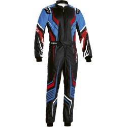 Sparco Prime K mono para piloto de Karting negro/azul/rojo