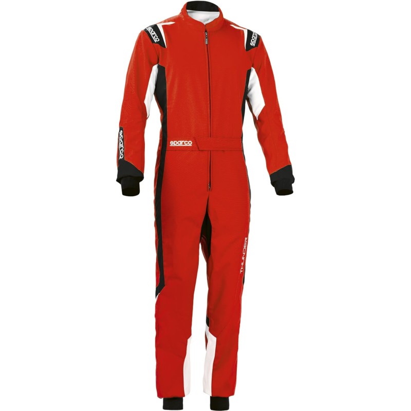 Sparco Thunder mono para piloto de karting rojo/negro