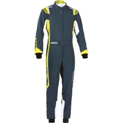 Sparco Thunder mono para piloto de karting gris/amarillo