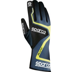 Sparco Rush guantes para piloto de karting gris/amarillo