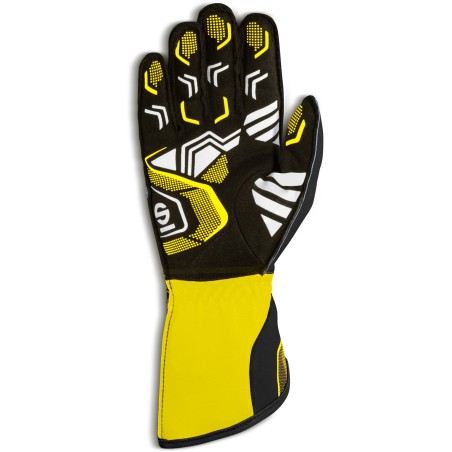 Sparco Record guantes para piloto de karting negro/amarillo