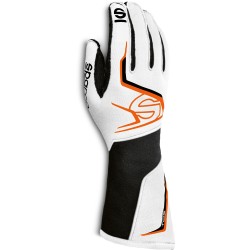 Sparco Tide K guantes para piloto de karting blanco/naranja