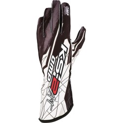 OMP KS-2 ART guantes de piloto de karting color blanco/negro