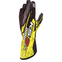 OMP KS-2 ART guantes de piloto de karting color amarillo/negro