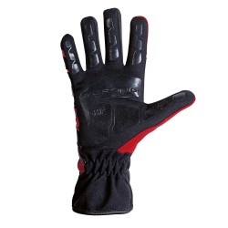 OMP KS-3 guantes de piloto de karting color negro/rojo
