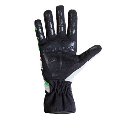 OMP KS-3 guantes de piloto de karting color negro/verde/blanco