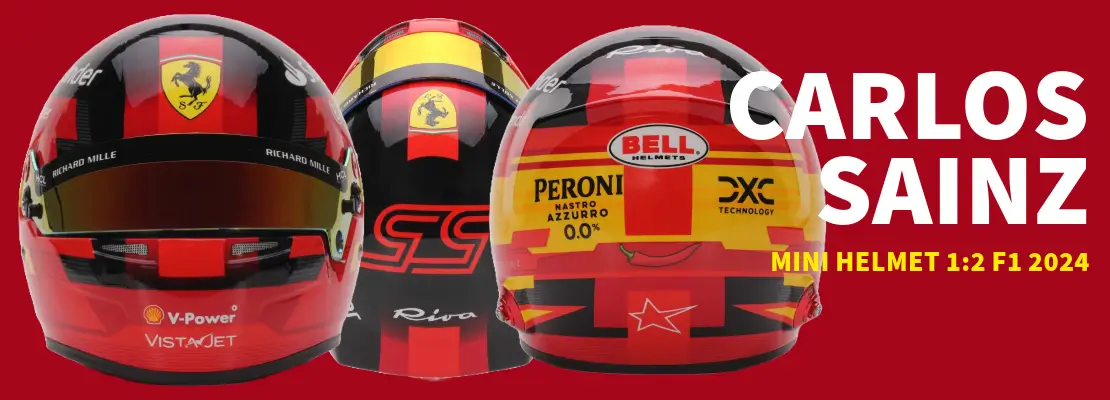 Carlos Sainz mini helmet F1 2024