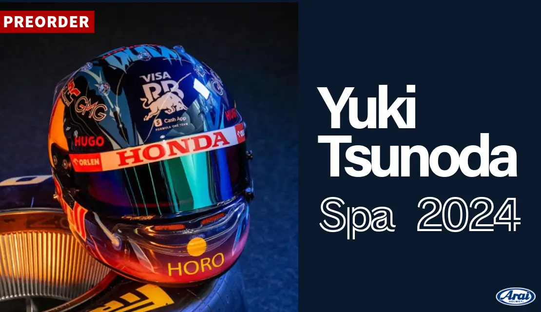 Yuki Tsunoda Spa 2024 mini helmet