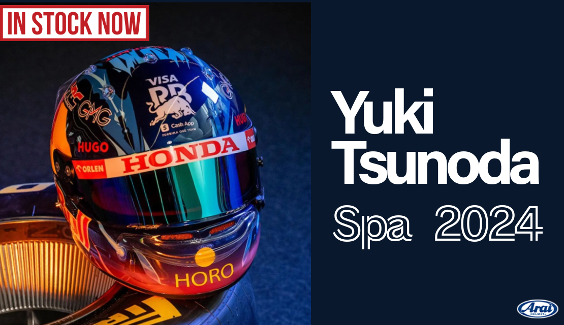 Yuki Tsunoda Spa 2024 mini helmet